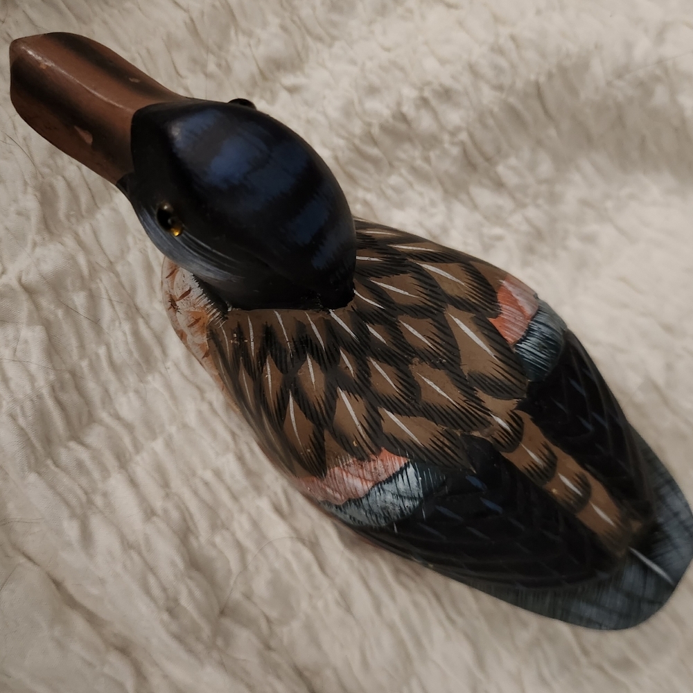1970s Vintage Stone Mallard duck